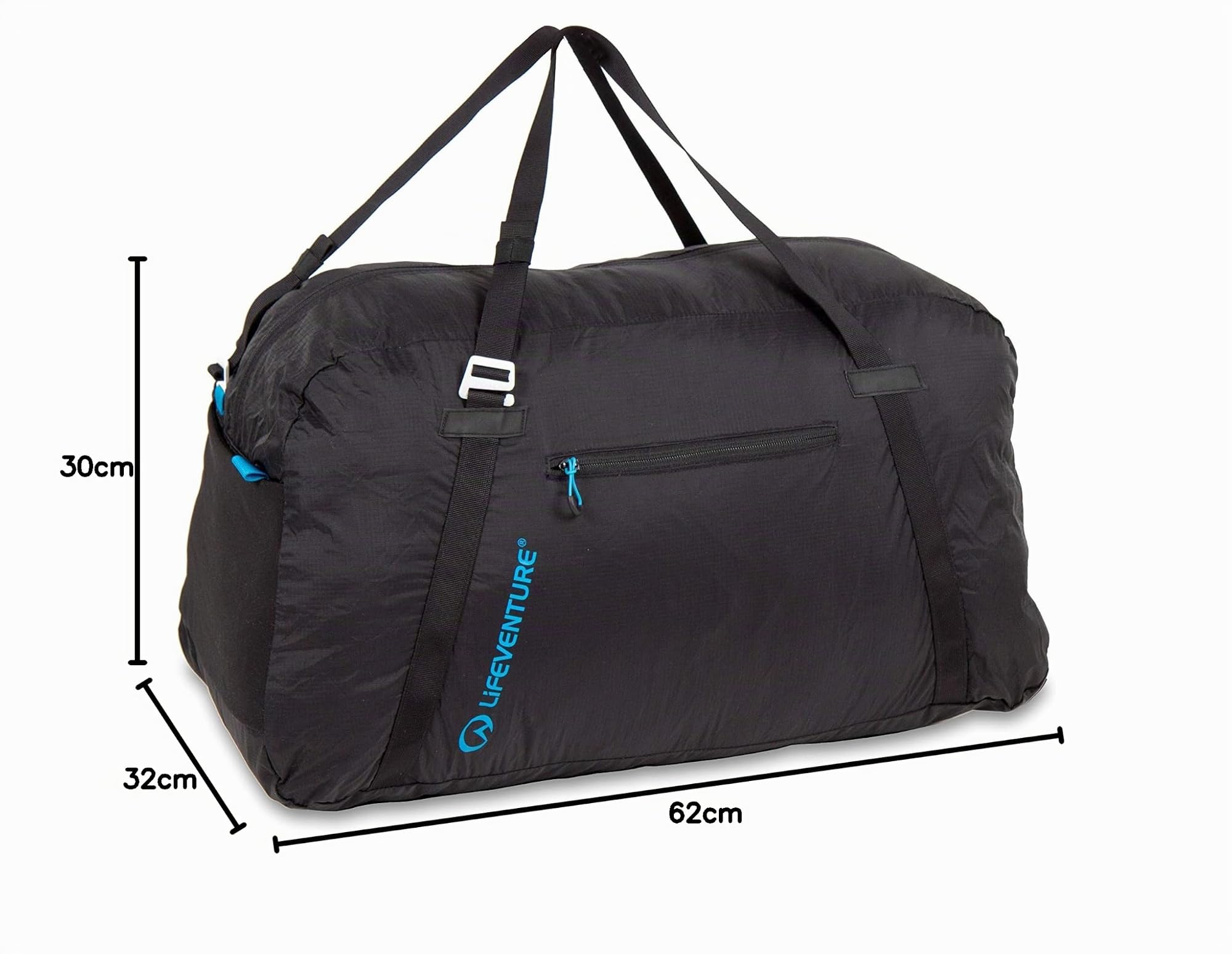 Lifeventure Bolsa Plegable Ultraligera de 70 litros Hecha de Telas recicladas, pequeña Bolsa de Viaje, Duradera y Ligera para Deportes al Aire Libre, Viajes, Camping