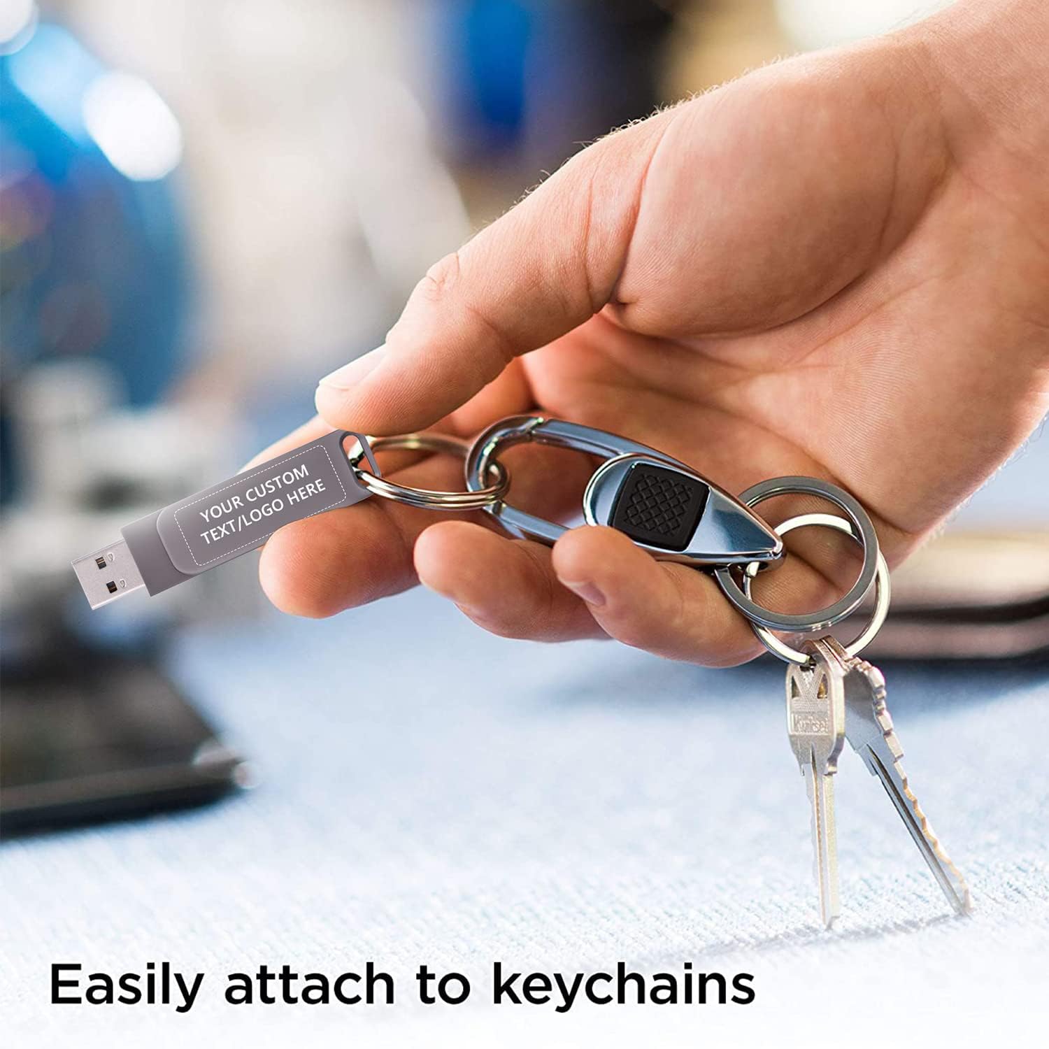 Custom USB Type C Flash Drives 50 Pack Bulk, Personalized Logo or Text - as Company Gifts and Promotional Giveaways - 8GB