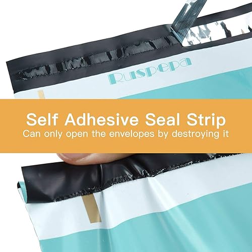Miniatura 6 de Bolsa de envío RUSPEPA de polietileno con autoadhesivo, diseño con texto empresarial impreso, de 2,3 mm, sobres de correo con autoadhesivo, 100