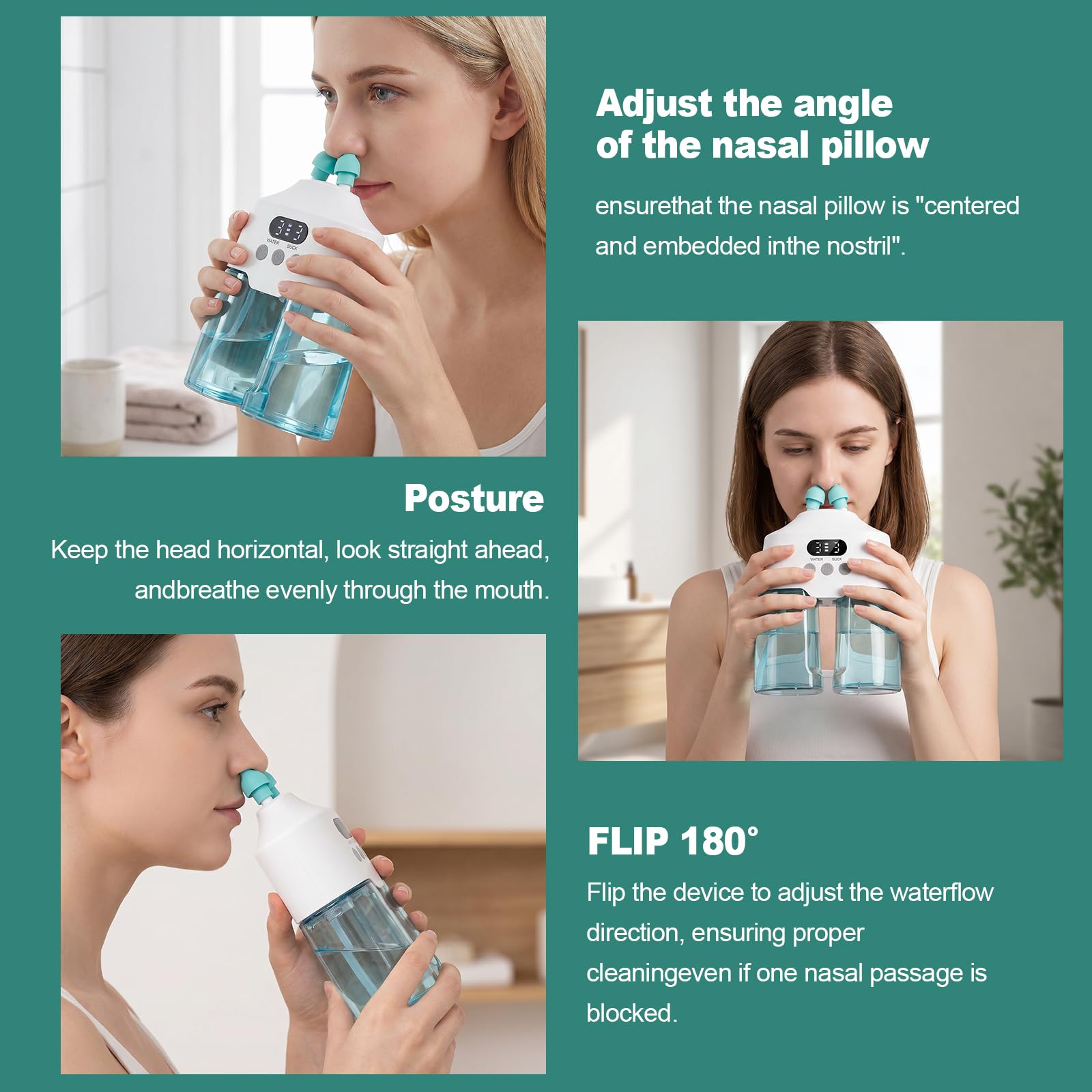 Nasal Irrigation System with 20 Saline Packets - Sinus Rinse Machine — Amazon image 7
