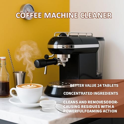 Miniatura 5 de Tabletas limpiadoras de cafetera, potente descalcificación y desodorización para todas las cafeteras, máquinas de café expreso y dispositivos de una