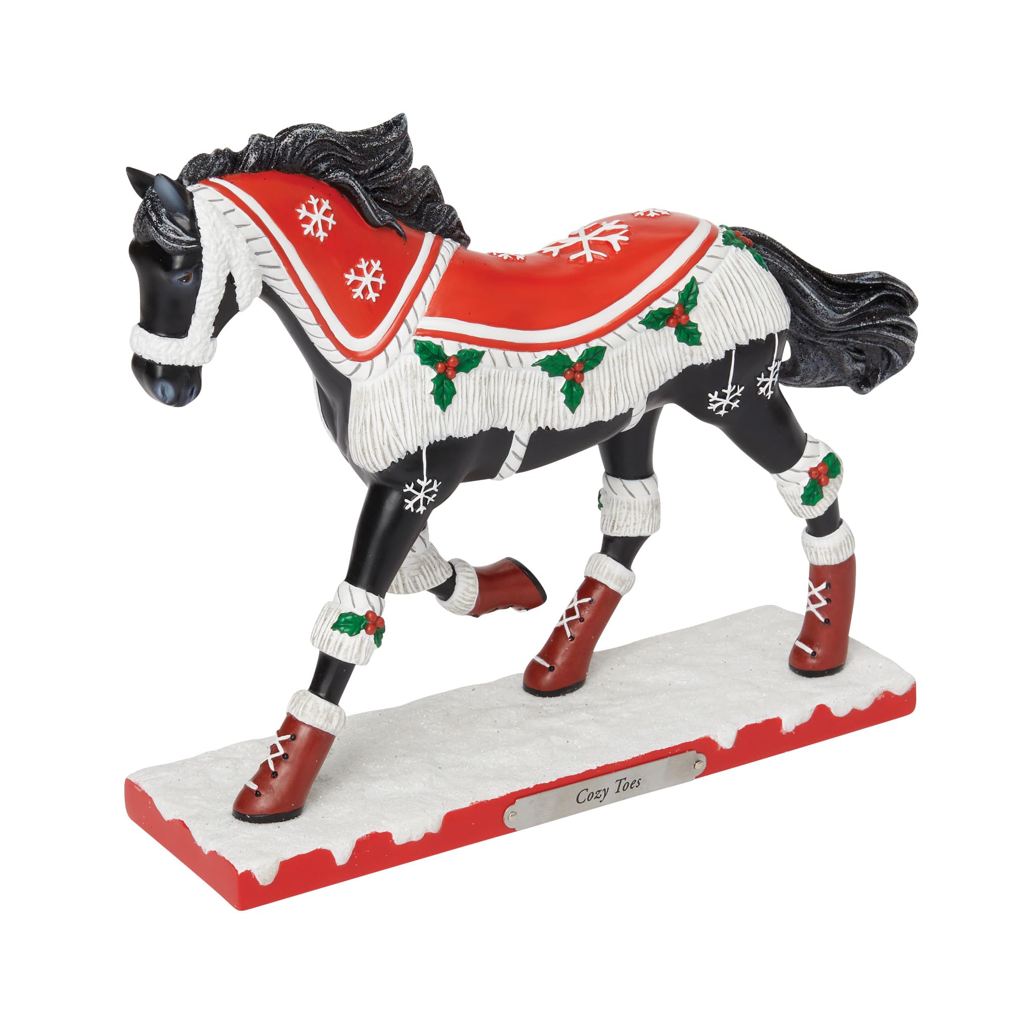 Enesco The Trail of Painted Ponies Weihnachtsfigur, gemütliche Zehen, 18 cm, Mehrfarbig