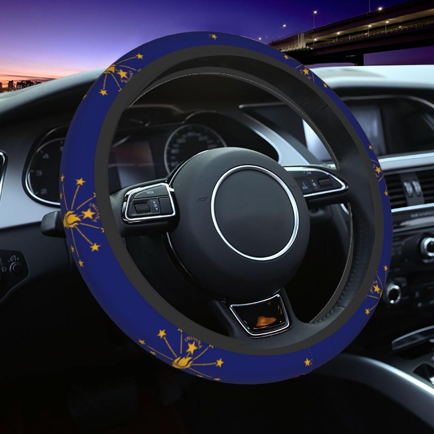 Indiana State Flag Prints Engineered Wheel Layer – Quality Neoprene for Maximum Durability & Protection