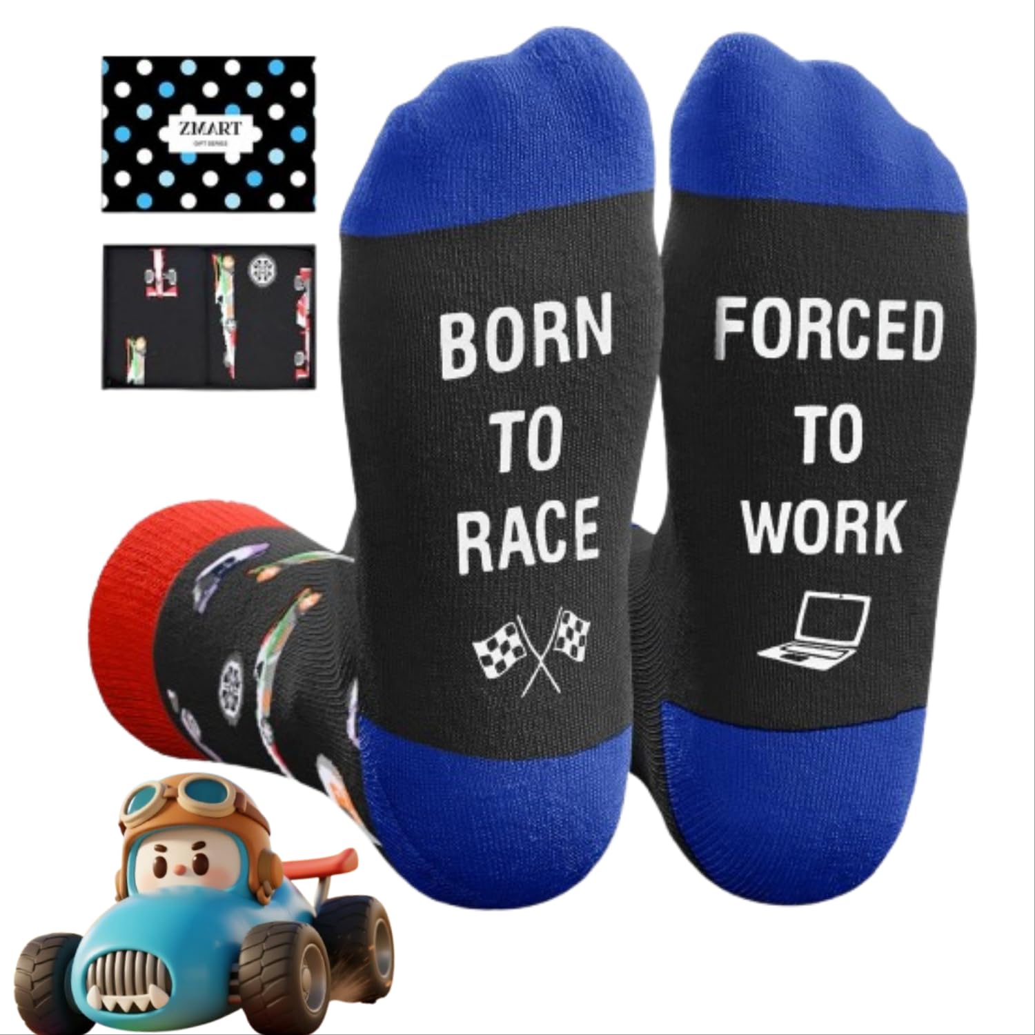 Funny Socks for Men Women - Outdoorsman Gifts for Hunting Racing Fishing Golf Lovers