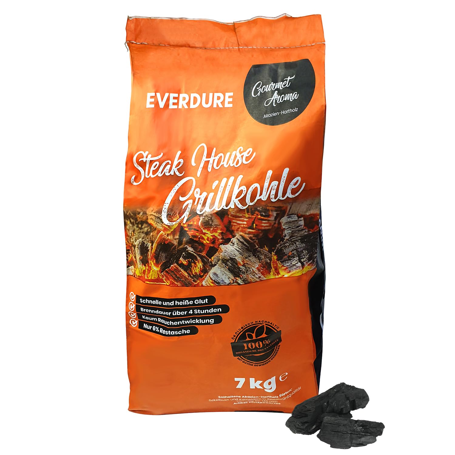 Everdure ECHARCOAL7DE Steak House węgiel do grilla, 7 kg