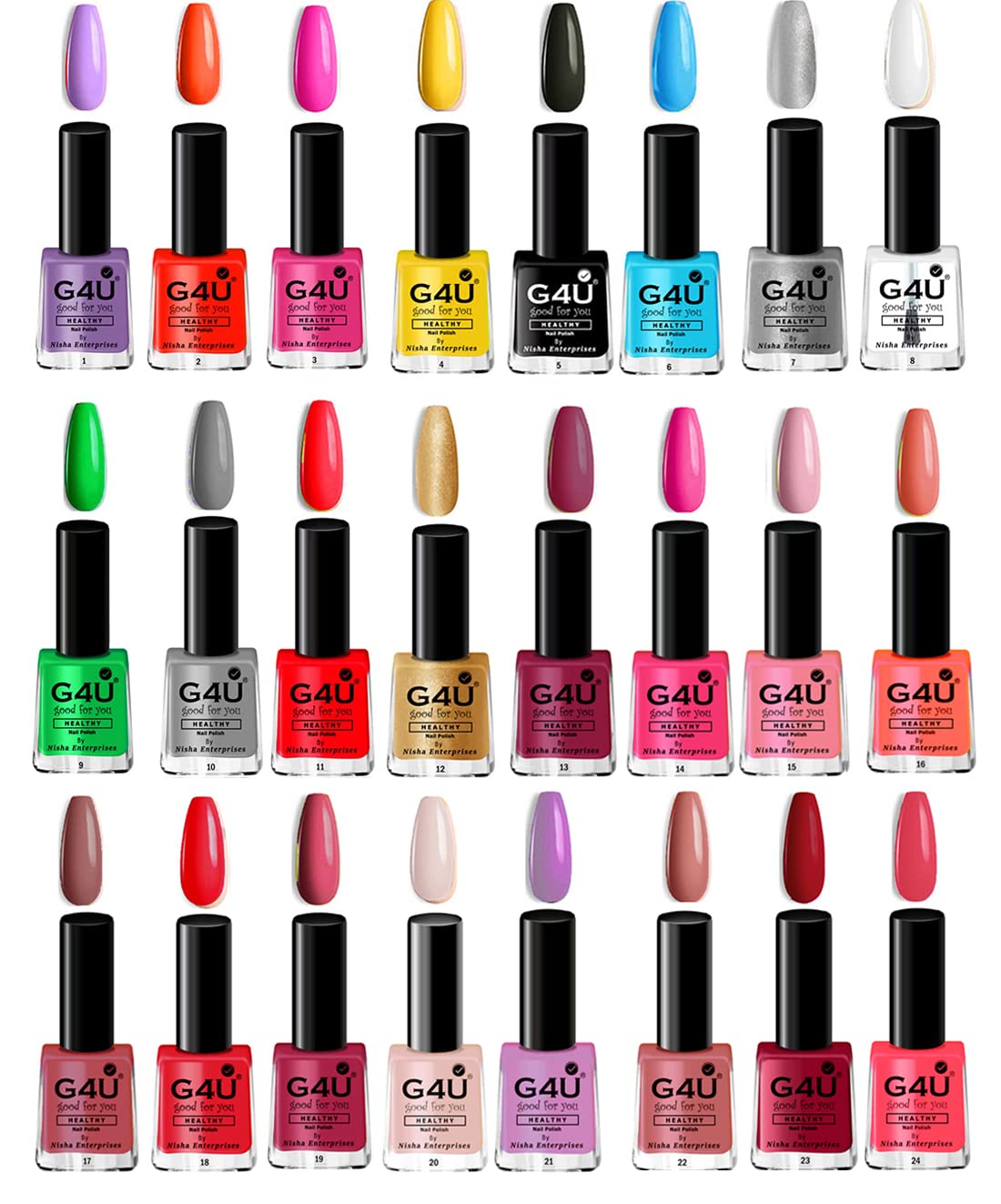 G4U Nail Polish, Glossy, Matte Finish, 8 Ml