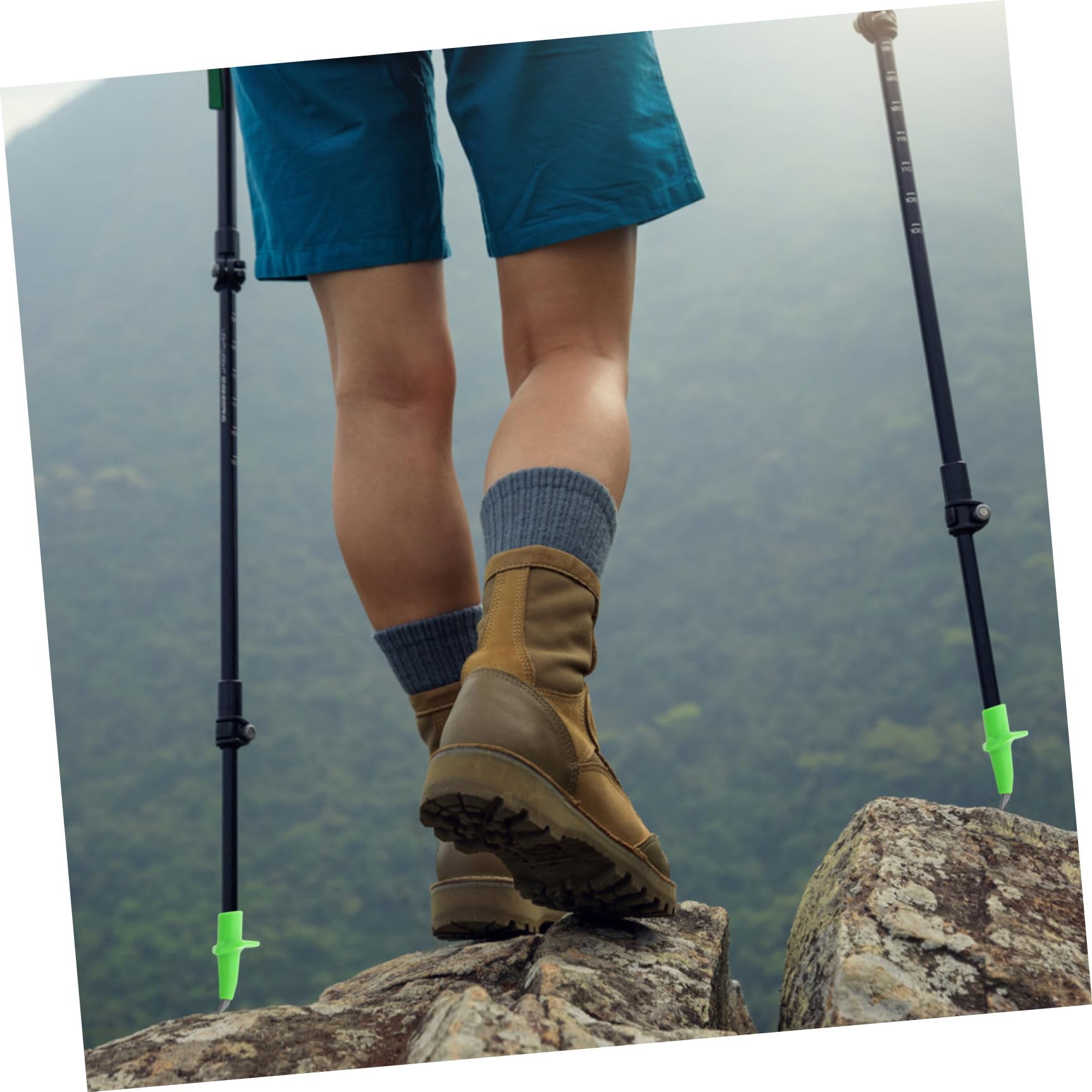 Wanderstockspitzen aus Wolframstahl mit Schnellwechselsystem und Verschleißfest für Trekkingstöcke Beim Bergsteigen und Schneeklettern in Schwarz