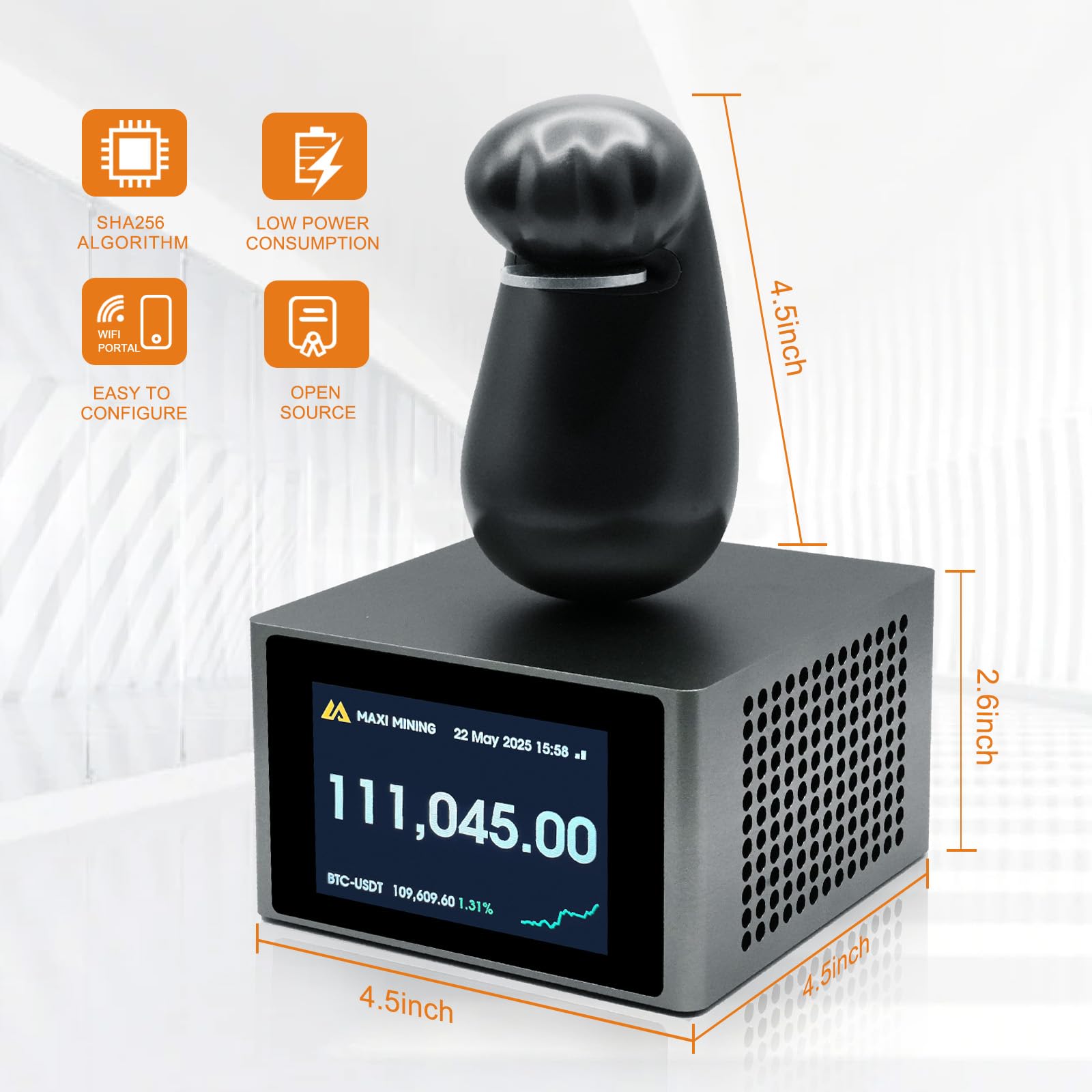 Bitcoins Miner Maxi Miner Paw| First Btc Miner with Real-Time BTC Price  Tracker & Asic Crypto Miner with Solo Mode | 1Th/s, 25W Low Noise, Artistic  Home/Office Mining: Buy Online at Best