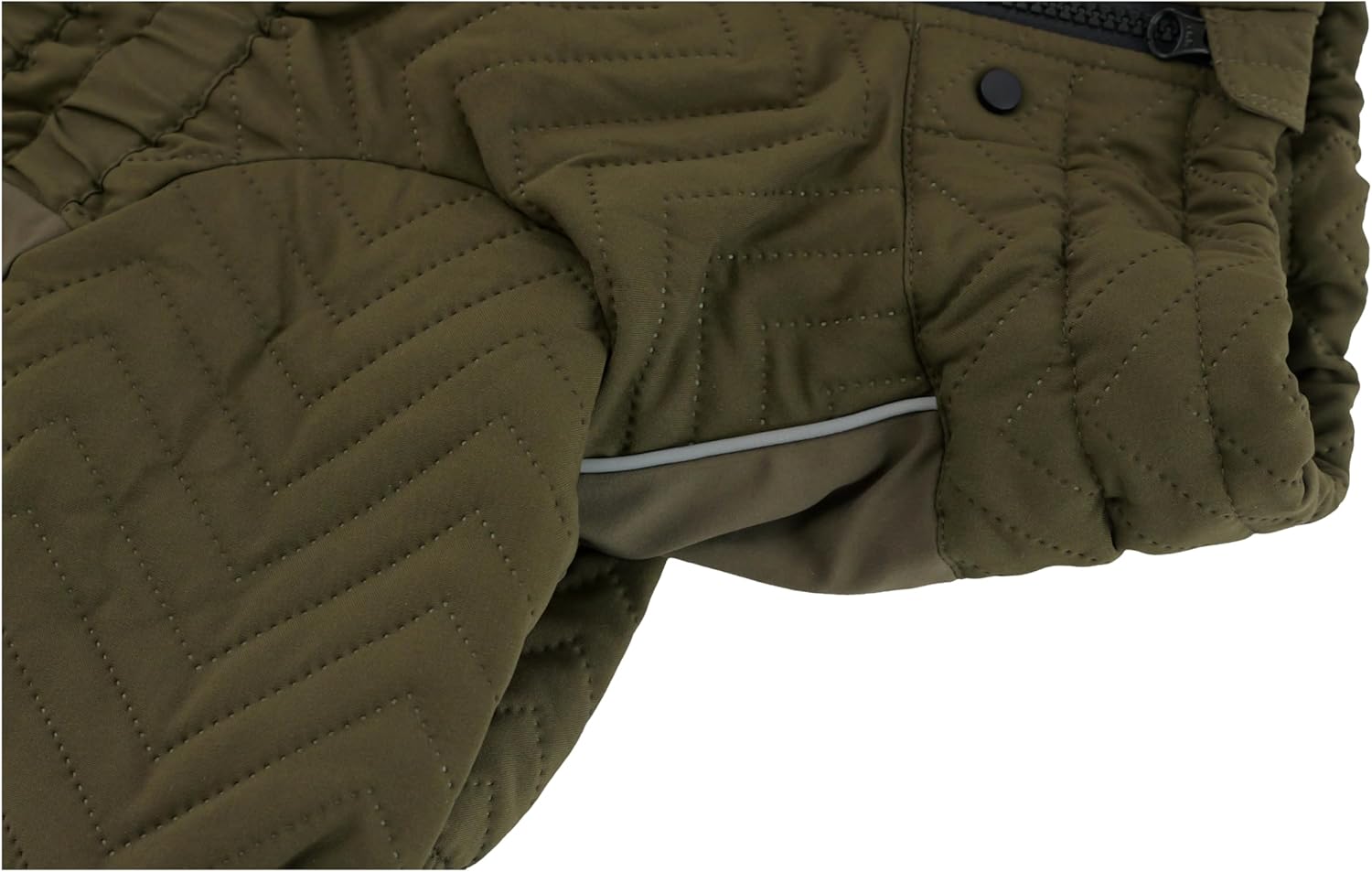 Warm Dog Coat Double Layers Dog Vest, 4 Legs Covered Windproof Waterproof Reflective, Olive XS - Image 8