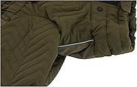 Vista 8 de Abrigo cálido para perro, chaleco de doble capa para perro, 4 patas cubiertas, resistente al viento, impermeable, reflectante, oliva, XXL