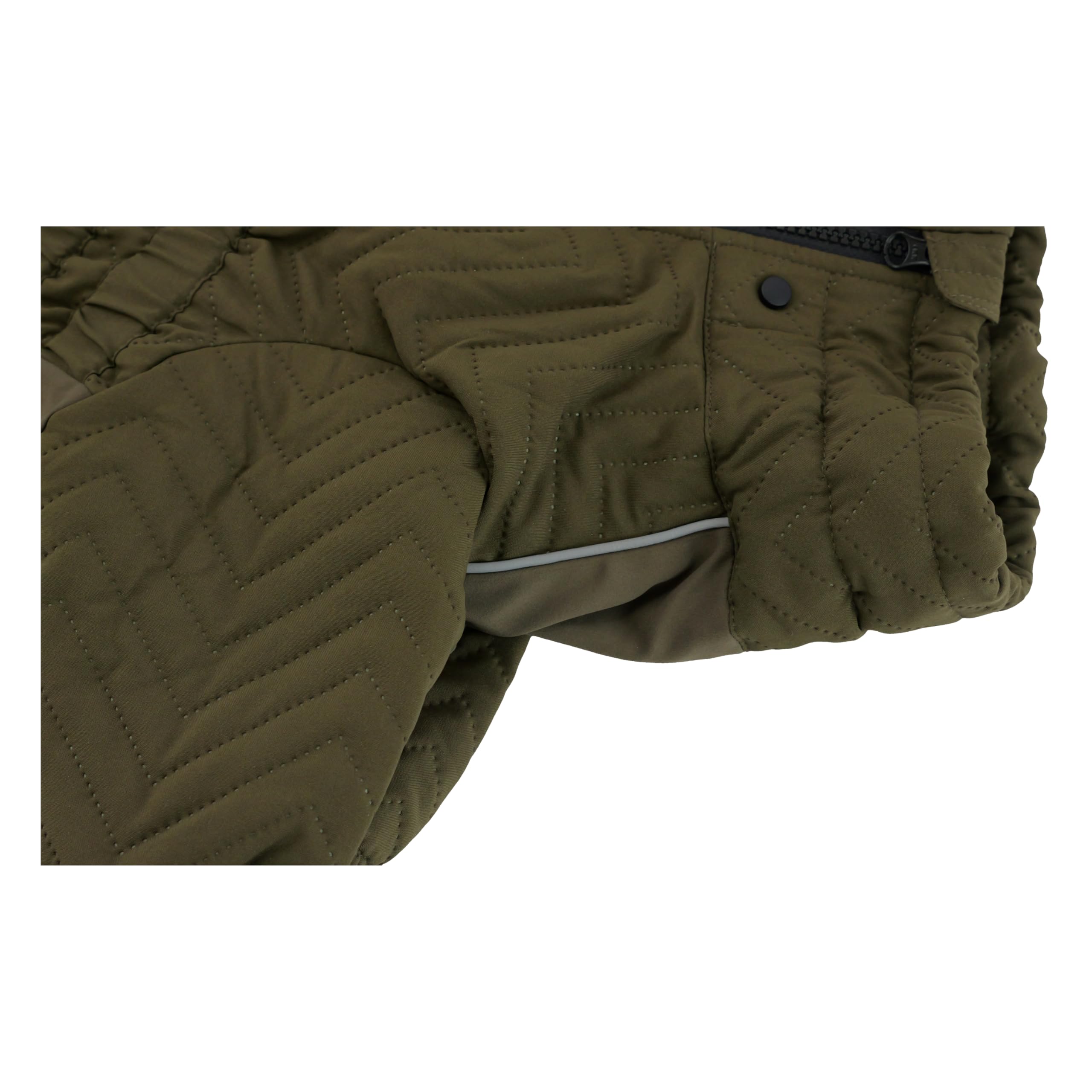 Warmer Hundemantel, doppellagige Hundeweste, Vier Beine bedeckt, Winddicht, wasserdicht, reflektierende warme Hundeweste, Outdoor-Schlittschuhkostüm für kleine, mittlere und große Hunde. Olive 5XL
