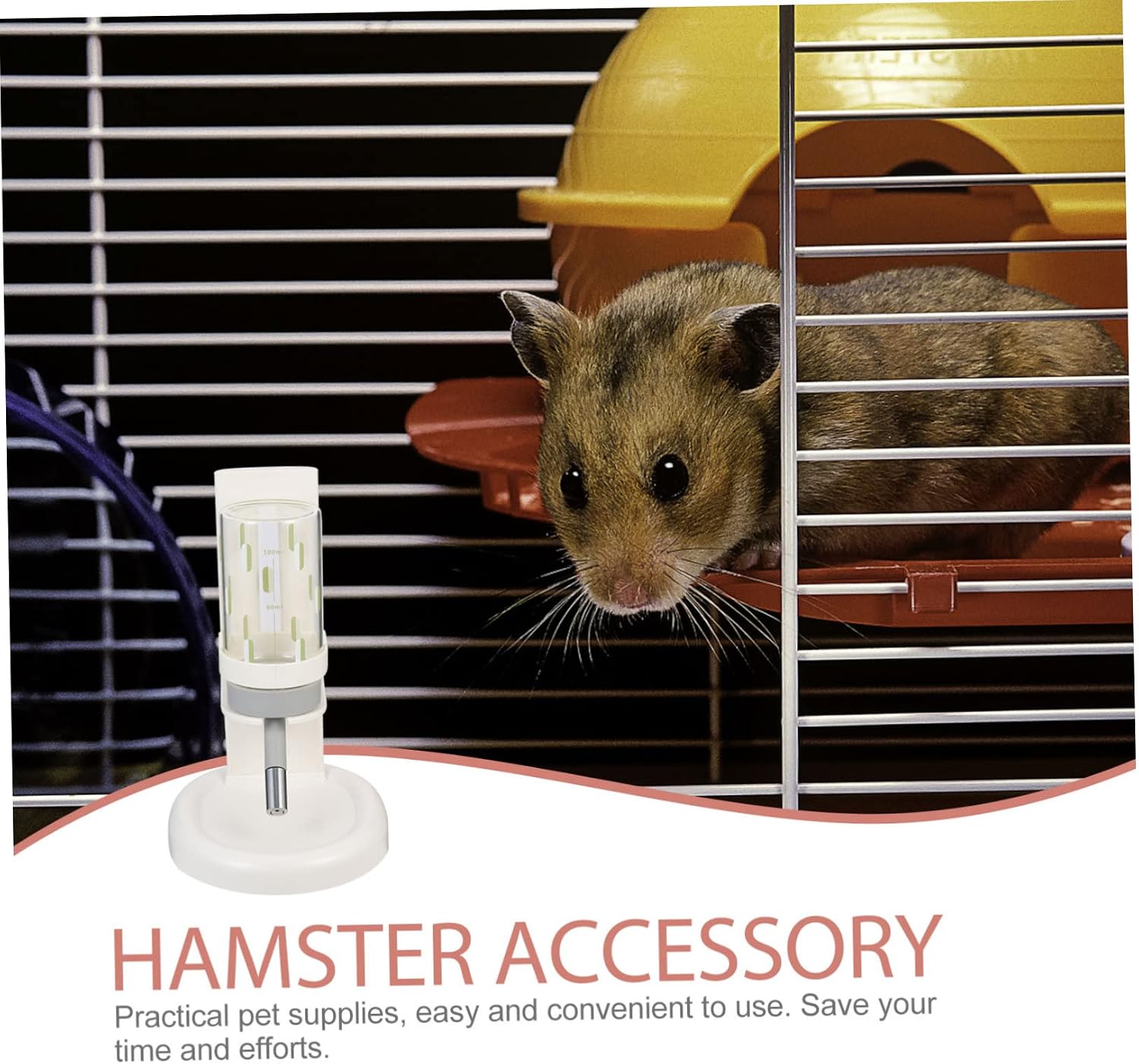 Abaodam Professional Hamster Water Bottle Insulated Feeder Guinea Pig Water Dispenser