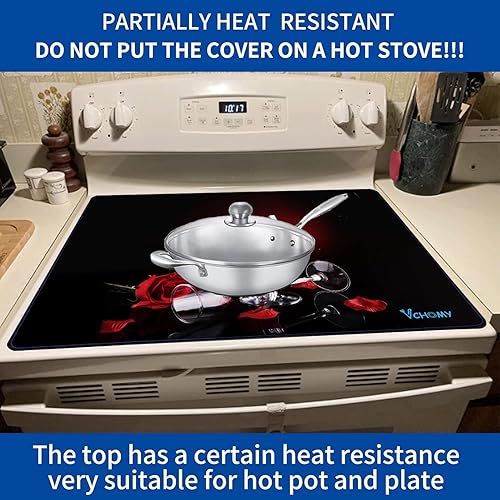Miniatura 6 de Cubiertas superiores de estufa para estufa eléctrica, protector superior de vidrio de goma natural extra grueso, evita arañazos, expande el espacio