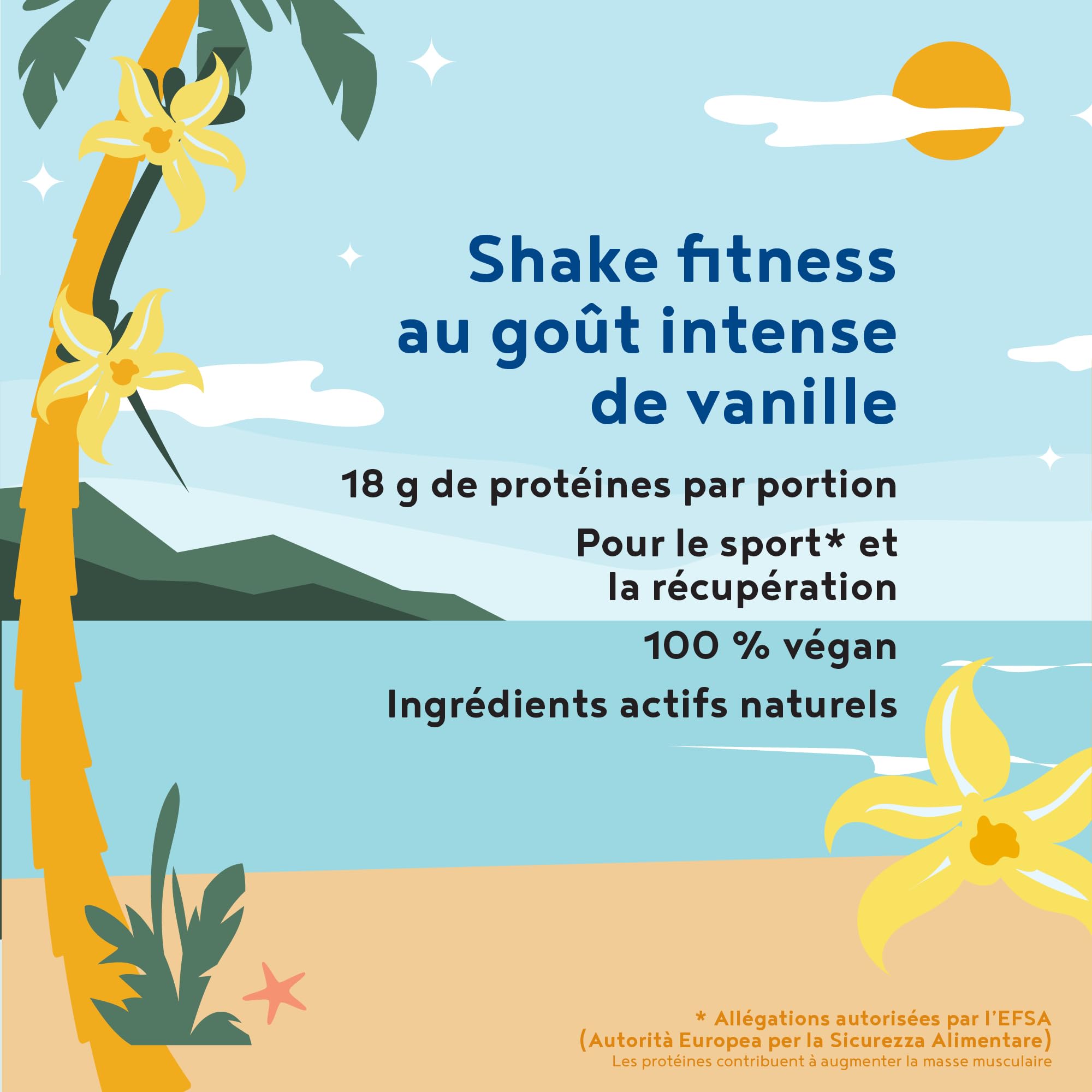 Vegan Proteine en Poudre [600g] | Vanille | 18g Protein de Riz, Pois, Graines de Tournesol | Creatine & BCAA | Pre/Post Workout Proteines Musculation | Protéine Powder | Shake Protéines | Alpha Foods