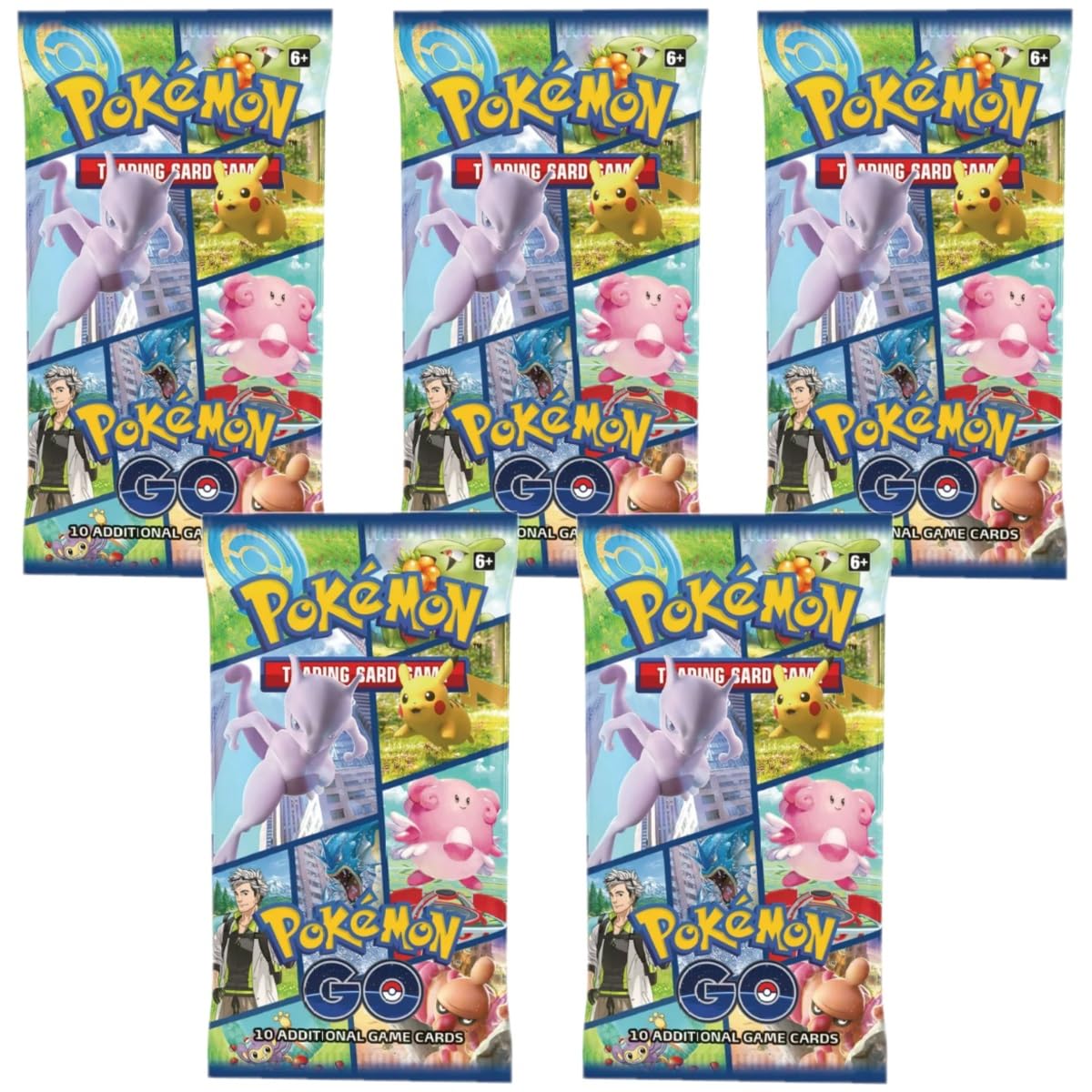 Pokemon TCG Sword Shield Pokemon GO 5 Booster Packs English Collectible Trading Card Game Gift for Ages 6