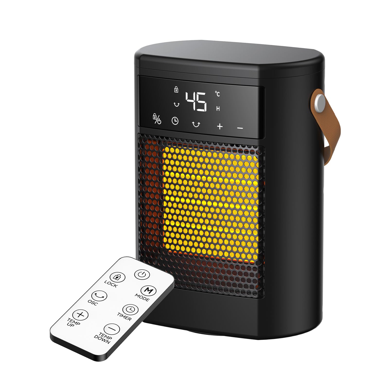 Stufe Elettriche a Basso Consumo: 2000W Stufette Elettriche, Riscaldamento Rapido 3s, Oscillazione 70°, Termostato Intelligente, Mini Riscaldatore Elettrico Portatile per Casa Ufficio Camera da Letto