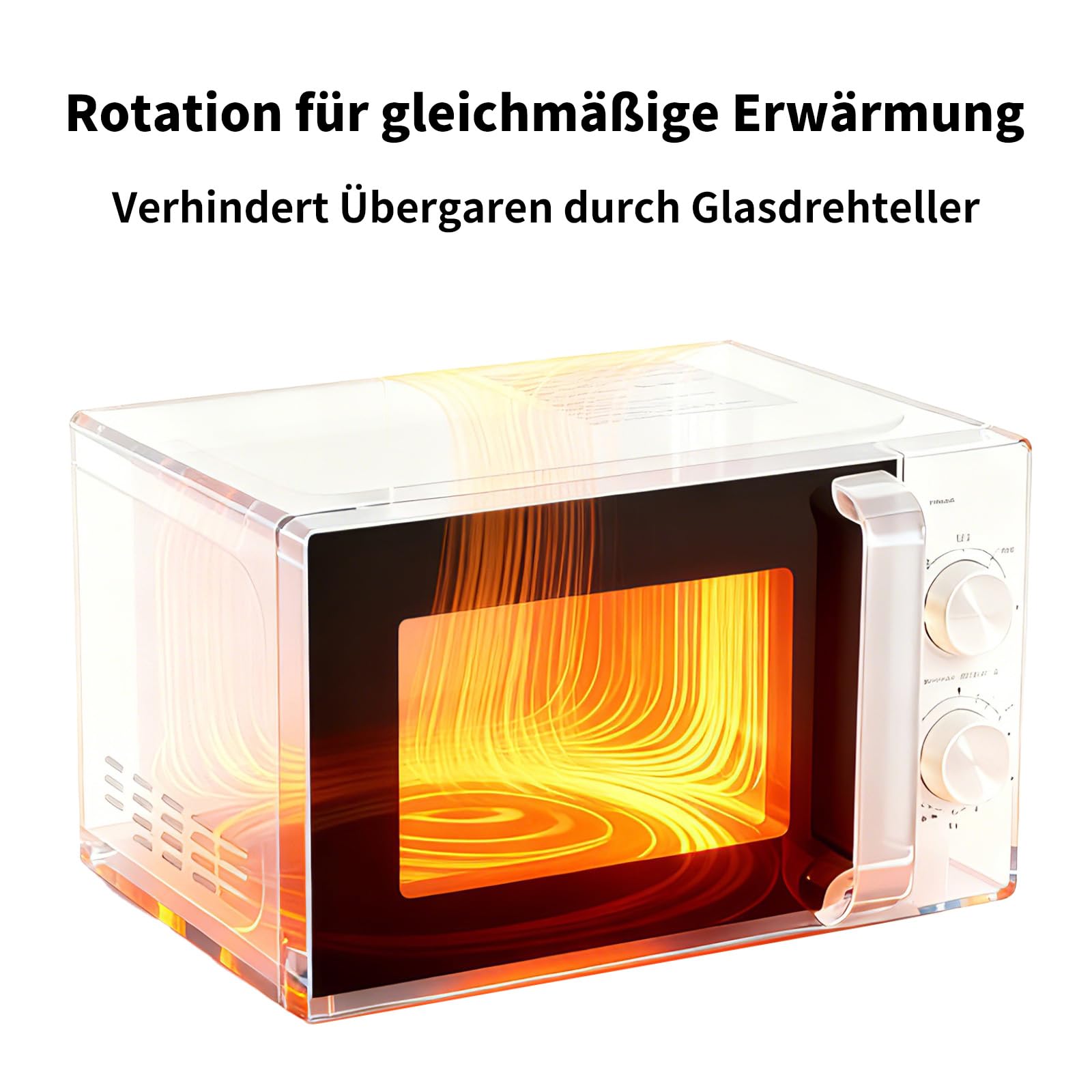 Smad Solo-Mikrowelle 20L, 700W, Mikrowelle Klein, 5 Leistungsstufen, Auftaufunktion nach Zeit/Gewicht, 35-Minuten-Timer, Drehteller 255mm, Weiß