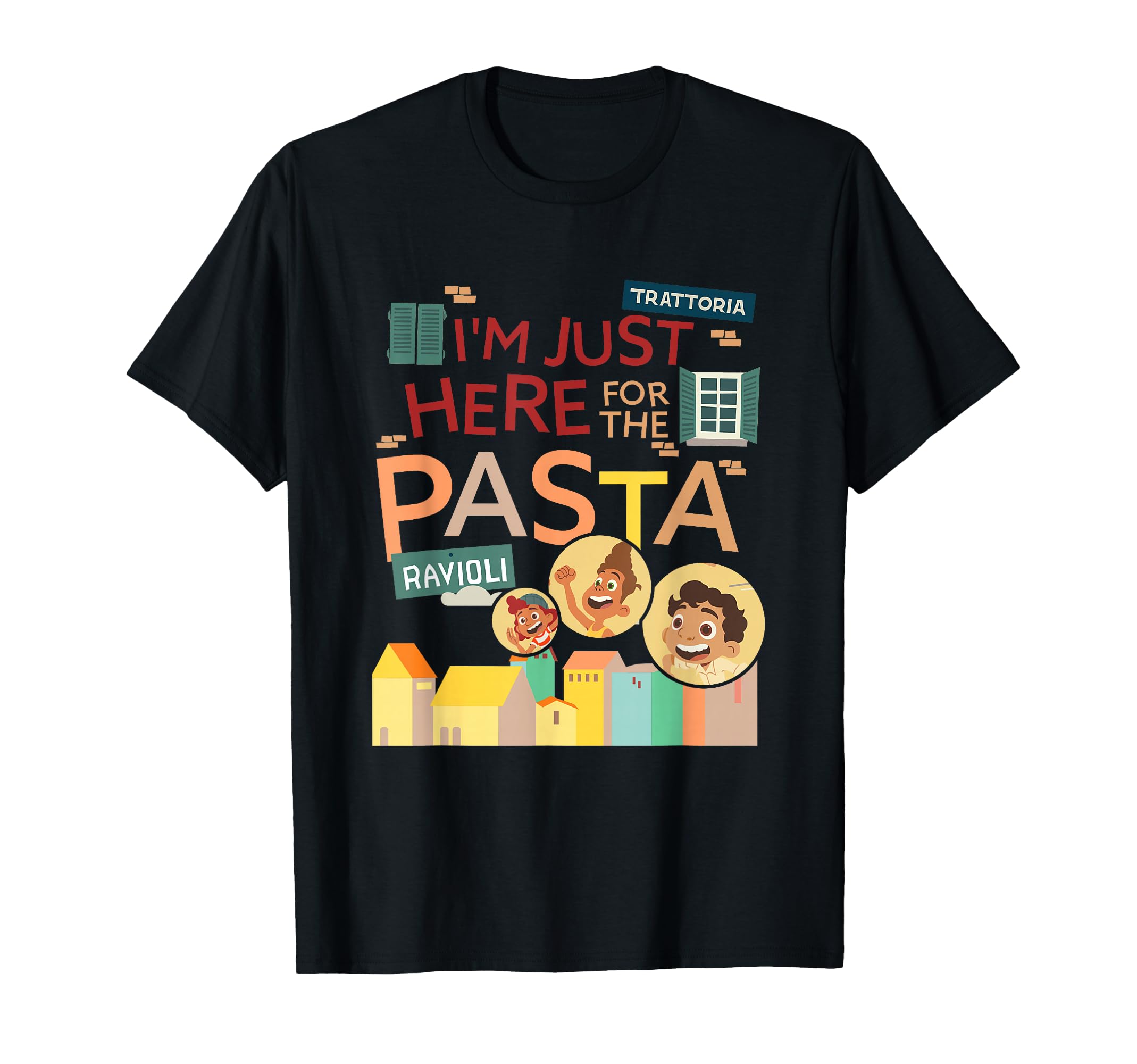 Disney Pixar Luca I'm Just Here for The Pasta T-Shirt Small
