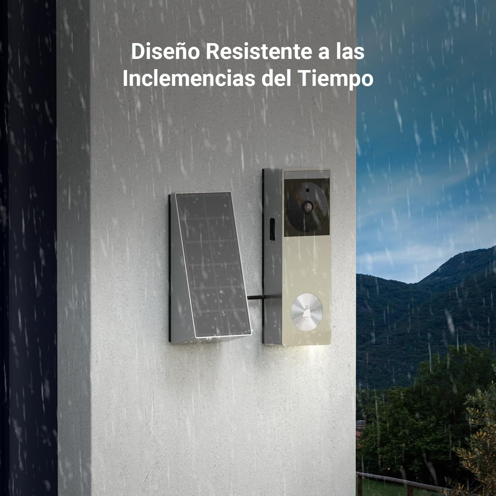EZVIZ CP3 Pro Chime CH1 Timbre de Video Inalámbrico 2K, Exterior Impermeable, Detección de Personas, Visión Nocturna en Color, Audio Bidireccional, 8GB eMMC
