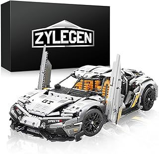 ZYLEGEN Sports Car MOC Building Blocks and Construction Toy, Adult Collectible Model Cars Set to Build,1:8 Scale Race Car Model for Adults Men Teens,3500 Pcs