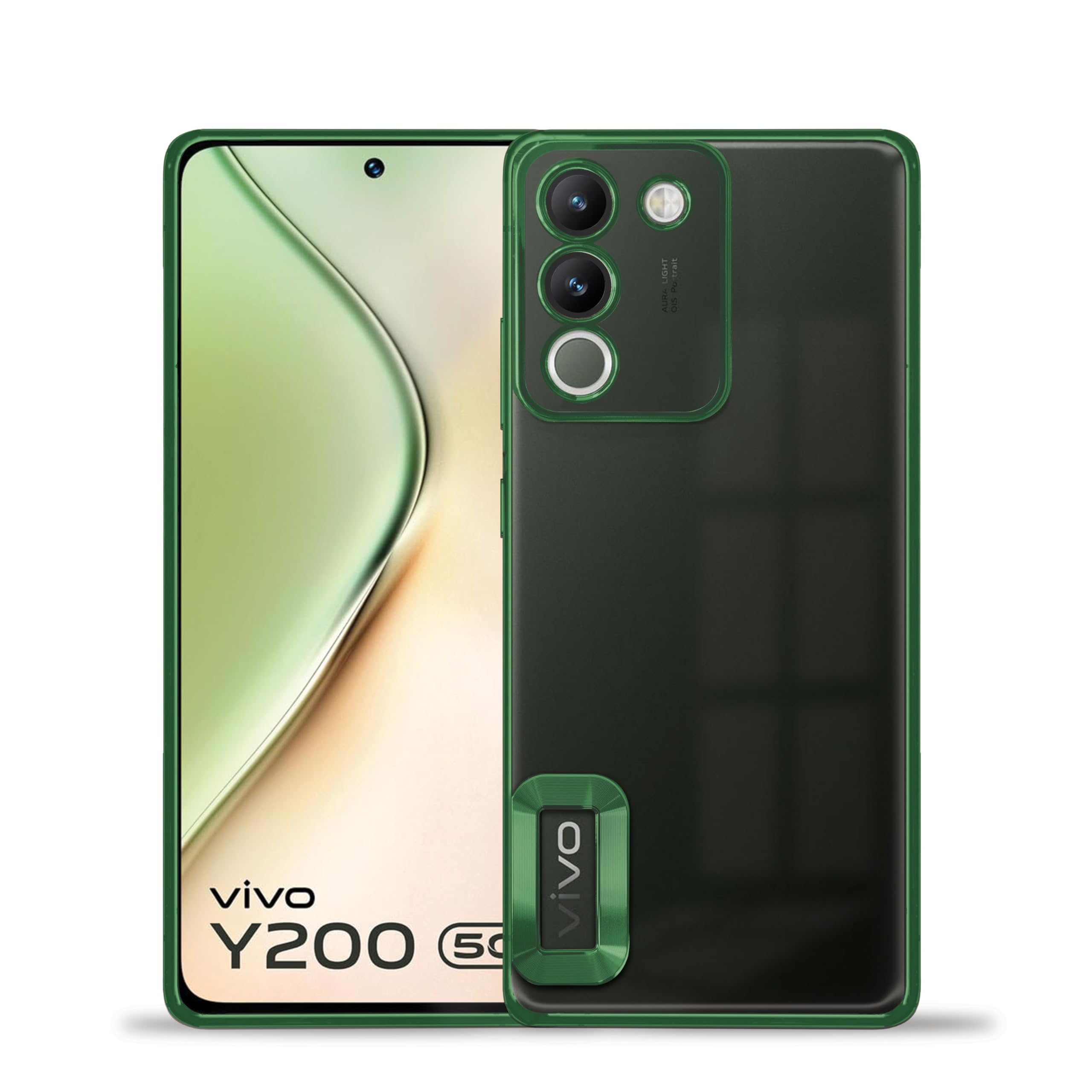 V-TAN Electroplated Logo View | Slim Shockproof | Soft TPU | Anti-Yellow Back Case Cover Compatible with Vivo Y200 5G (Green) (B0CZTB5M52) Amazon Price History, Amazon Price Tracker