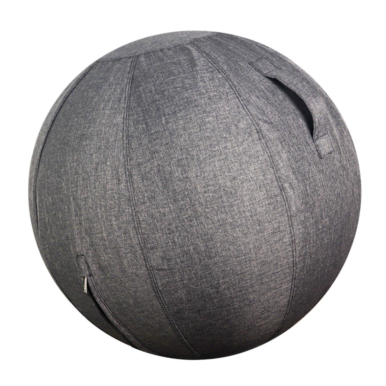 Housse de ballon de yoga durable pour s'asseoir, chaise, bureau, housse de ballon d'équilibre, gris, 55 cm, gris foncé