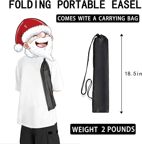 Miniatura 7 de Caballete para exhibir carteles de boda y póster, caballete de 63 pulgadas de alto para soporte de exhibición, caballete portátil plegable para