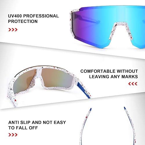 Miniatura 7 de WANWAN Gafas de sol para jóvenes y adolescentes, lentes de sol para niños, gafas de béisbol deportivas, ciclismo, softbol, visera, unisex, adultos,