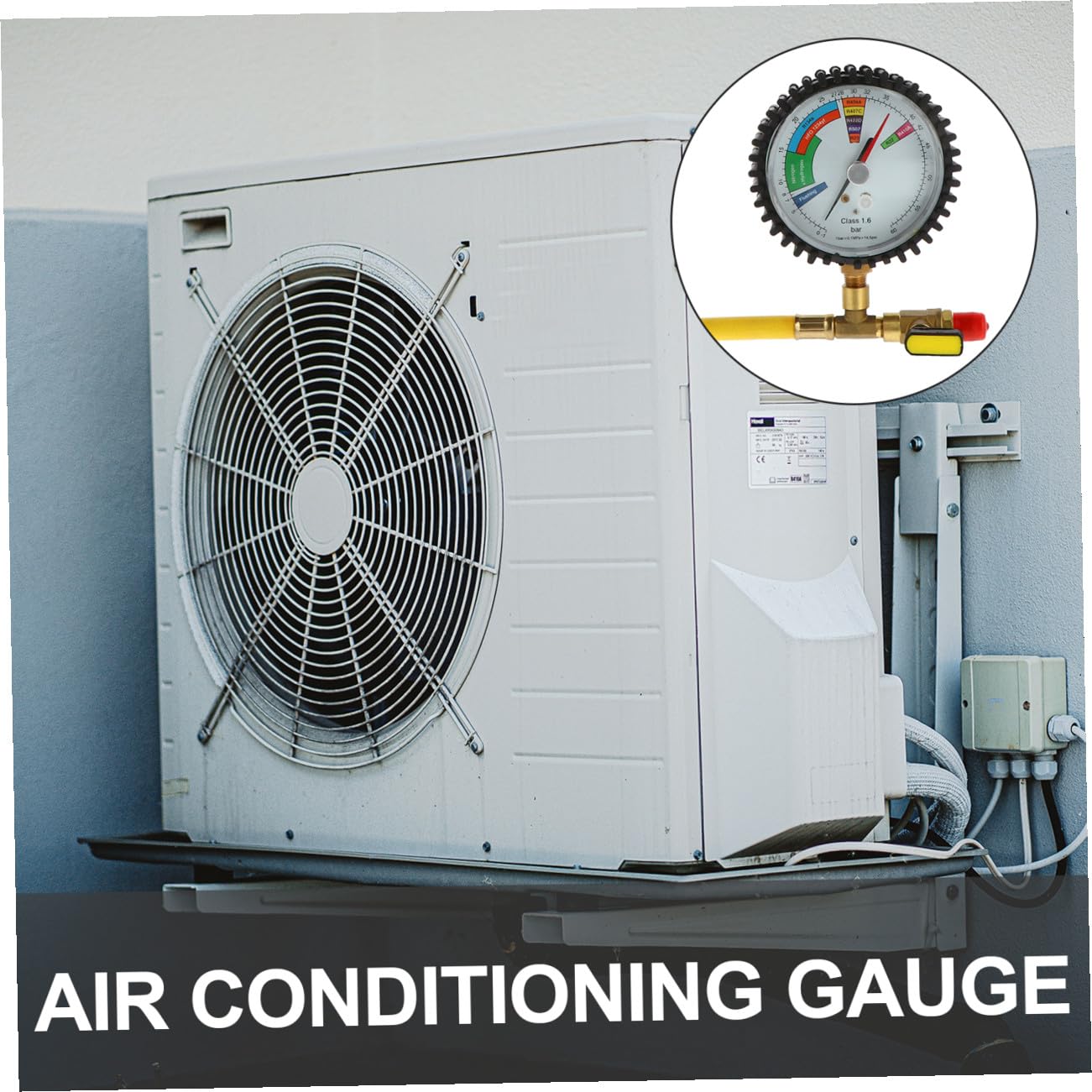 Balacoo Nitrogen Pressure Gauge Air Conditioning Cooling System Pressure Tester HVAC Refrigeration Leak Detection Automotive Ac Gauge