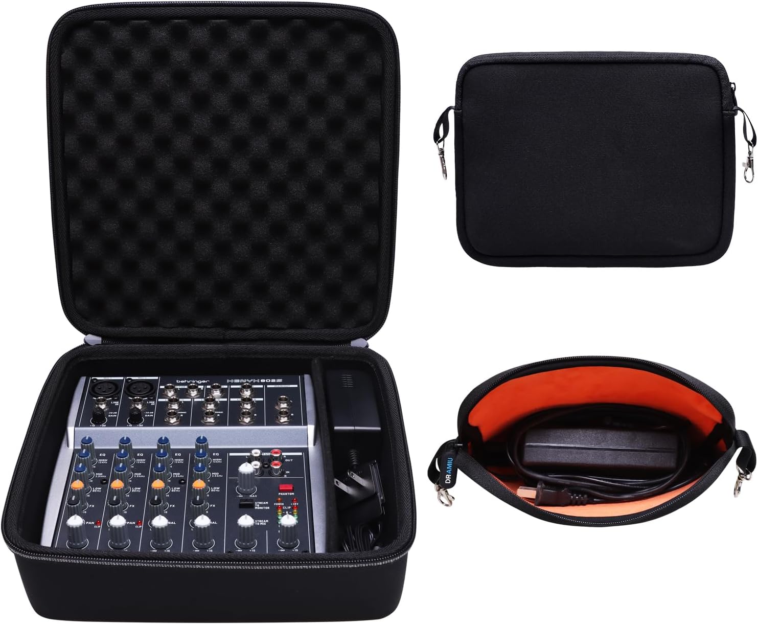 Hard Case Compatible with Behringer Xenyx 802S, YAMAHA MG06X / AG06MK2 / MG06 6-Input / AG03MK2 Compact Streaming Mixer with Small Storage Bag, Travel Carrying Protective Case