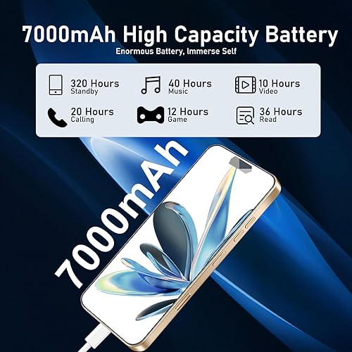 Miniatura 5 de Teléfono celular desbloqueado de 16 ProMa x Smartphone, pantalla HD de 6.99 pulgadas 5G, 12+512 GB desbloqueado, Android 13.0, cámara de zoom de