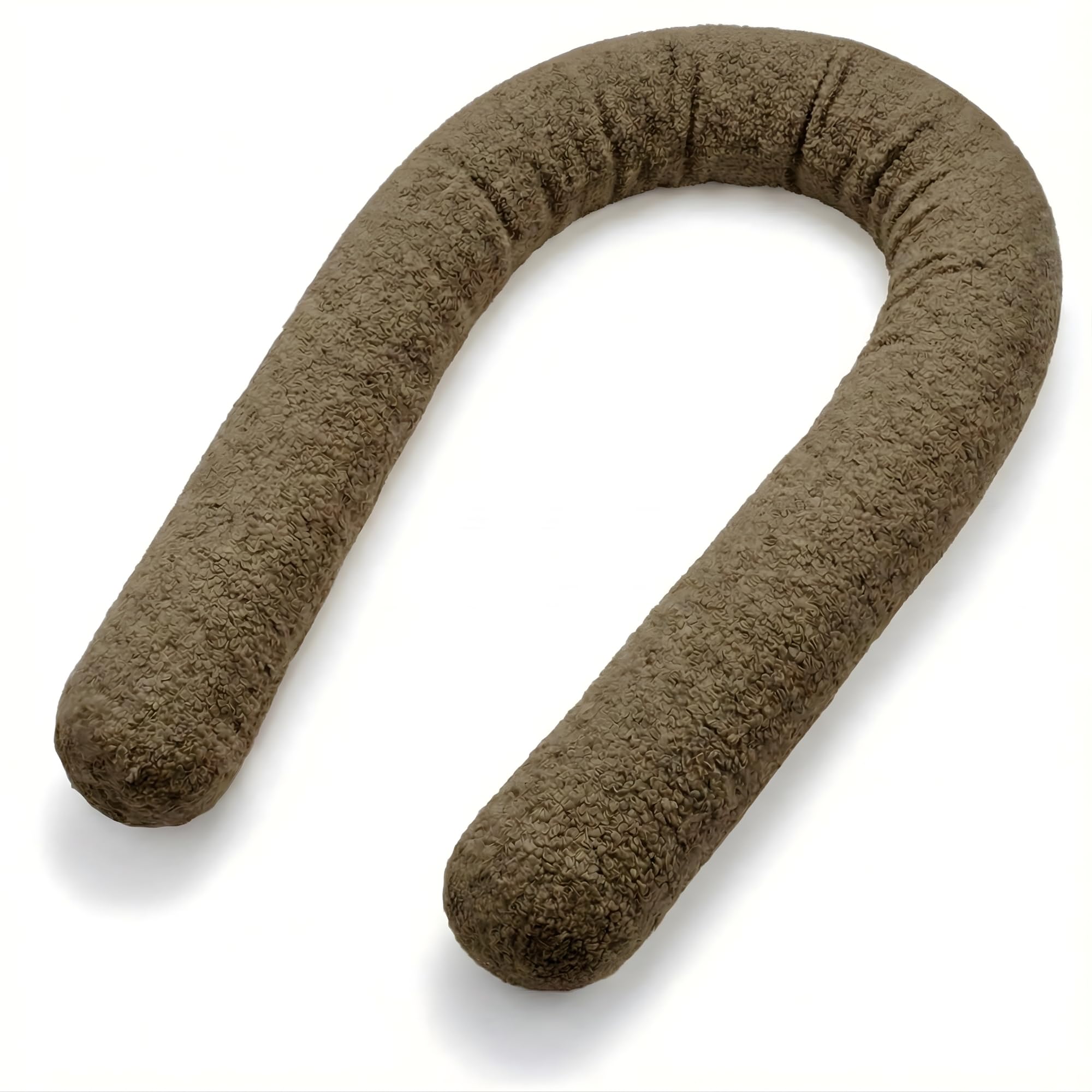 Totsy Baby Seitenschläferkissen Bettschlange Body Pillow 400 cm Bouclé - Kopfkissen lang Bettrolle Schlafkissen Nackenrolle Zertifikat Oeko-Tex Braun D – Bild 2
