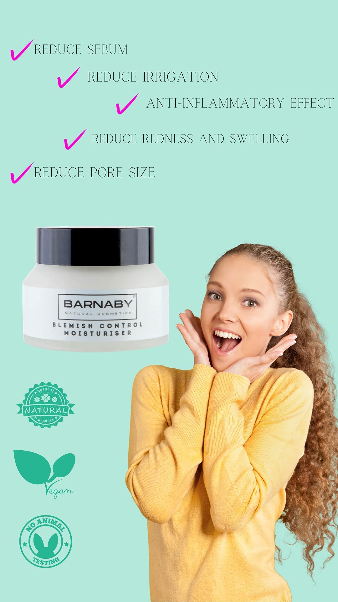 Barnaby Skincare - My Balance Present Beauty Gift Set Box z naturalnymi kosmetykami do pielęgnacji skóry, prezent dla kobiet, mężczyzn, mamy na Walentynki i Dzień Matki z maską na twarz, mycie, krem