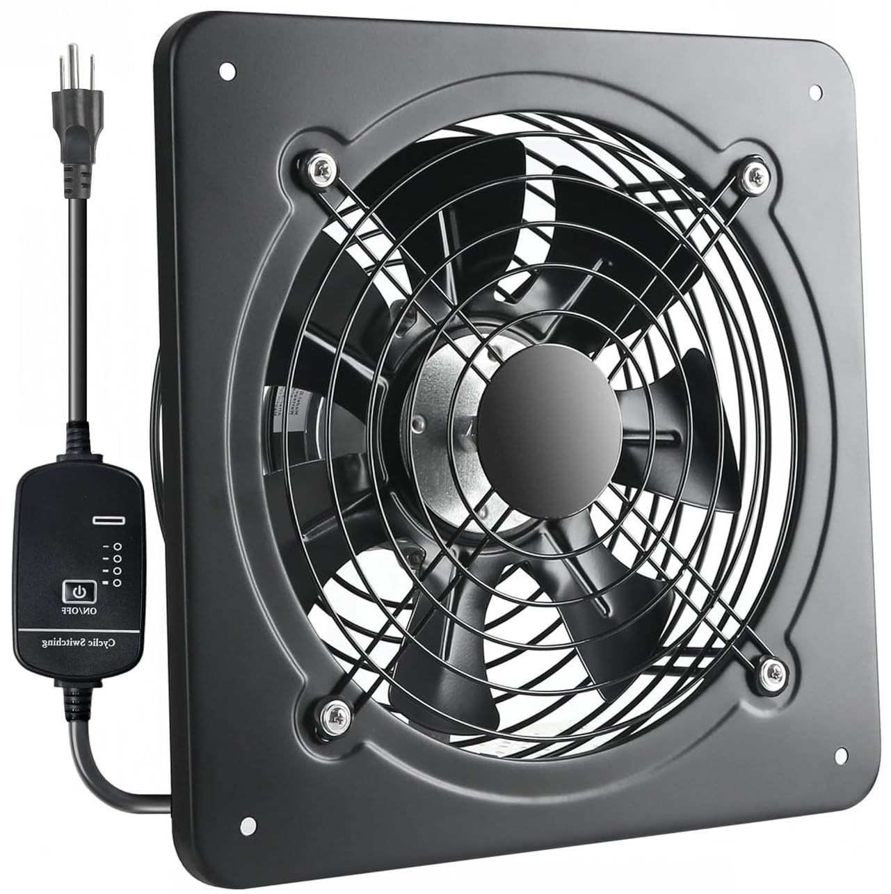 yeler 16 Inch Wall Window Exhaust Fan Wall Mounted Ventilation Fan 1040 CFM High-Speed1560 RPM Basement Extractor Fan Industrial Fan for Home Garage