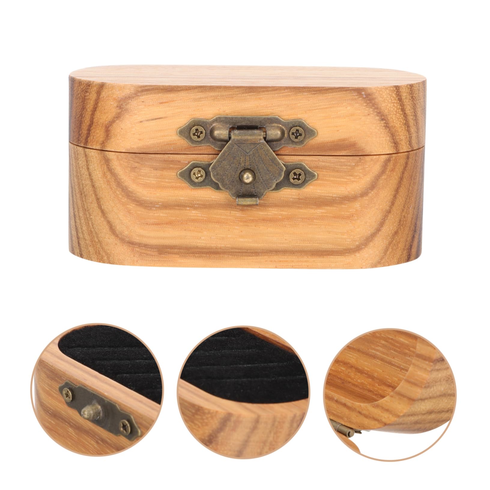 Toddmomy Guitar Pick Holder Solid Wood Storage Box Picks Organizer for Electric Acoustic Guitars