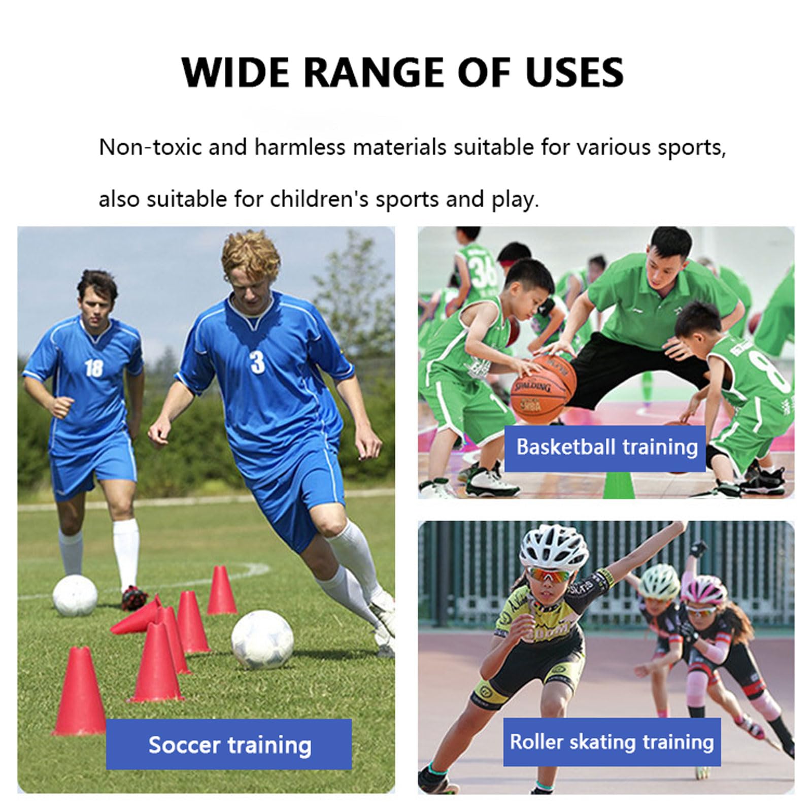 10 Pezzi Coni da Allenamento per Calcio Segnalinee in Plastica Ostacoli Allenamento Allenamento Calcio con Borsa a Rete colorato Conetti Segnaletici Coni da Calcio Adatto per Calcio,Basket,Pallamano