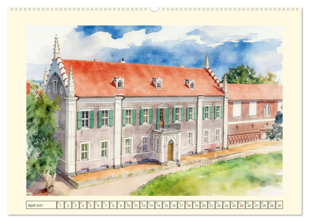 CALVENDO · Gartenparadies Dessau-Wörlitz (Kalender 2027) | DIN A2 Querformat · Wandkalender · Zauberhafter Ausflug in die Natur mit antiken Akzenten