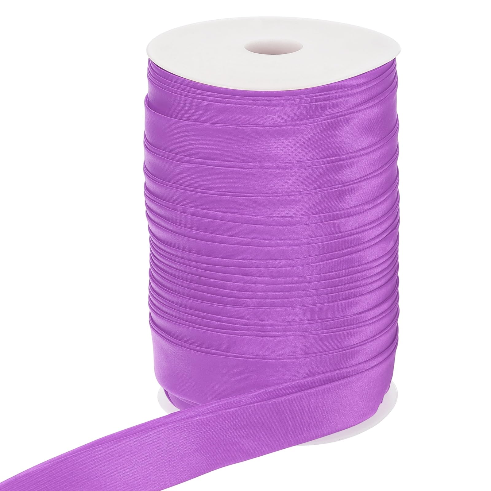 PATIKIL Double Fold Bias Tape, 1 Inch x 55 Yard Continuous Bias Binding Tape Satin Fabric for Sewing Quilting Seaming Hemming Piping Apparel Crafts, Grape Purple