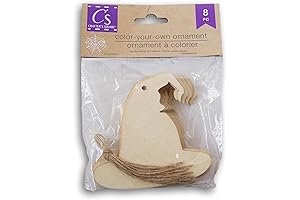 Spooky Town Color-Your-Own Halloween Wood Cutouts with Twine Hangers