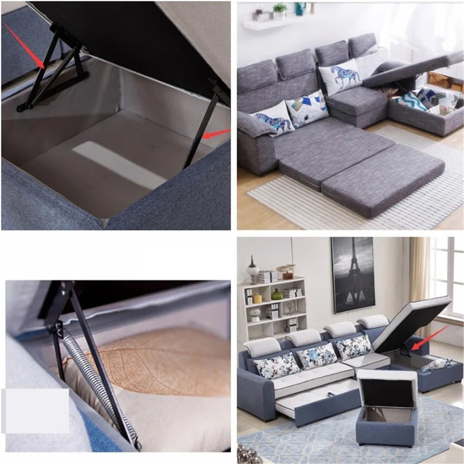 Cerniere Per Ante Cucina Cerniera a molla for divano letto pieghevole, gradi, porta dell'armadio, sollevamento, supporto superiore, cerniere, accessori for ferramenta for mobili per Porte Mobili