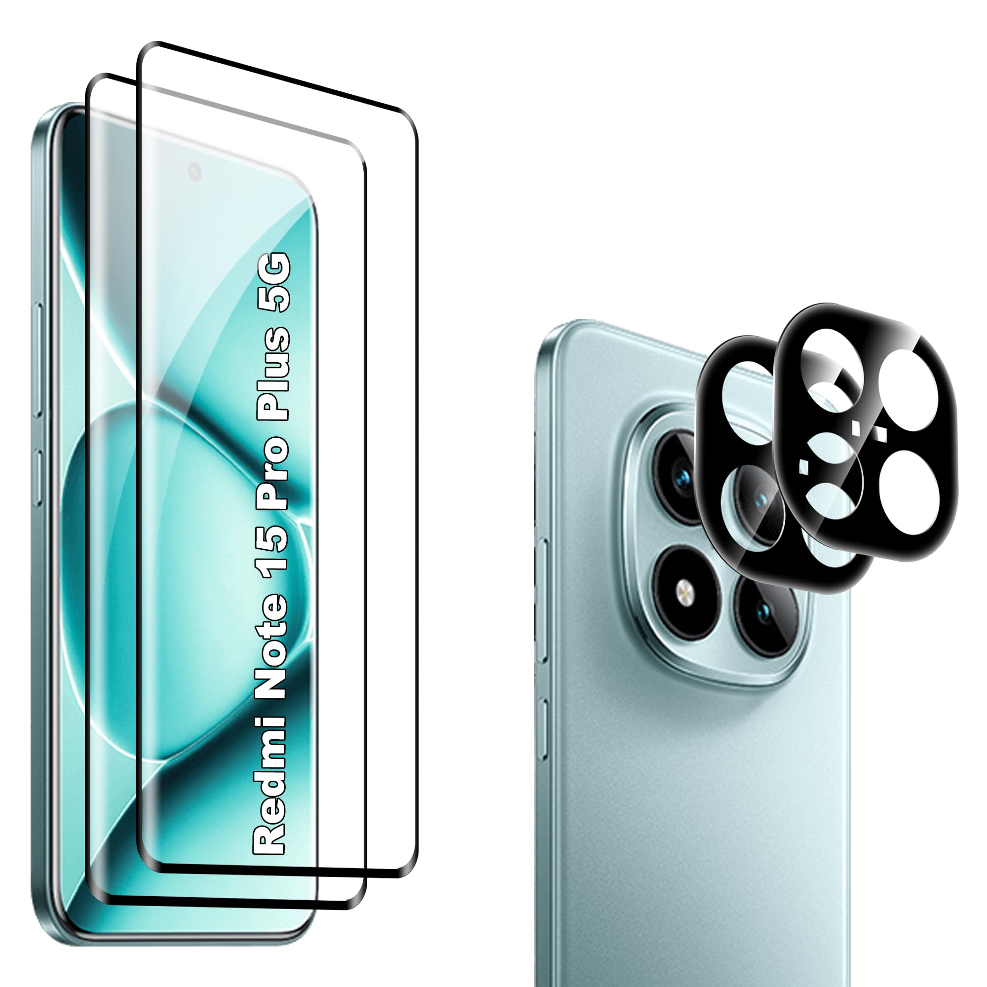 [2 Pezzi 3D Vetro Temperato per Xiaomi Redmi Note 15 pro plus 5G [2+2 Pezzi ]
