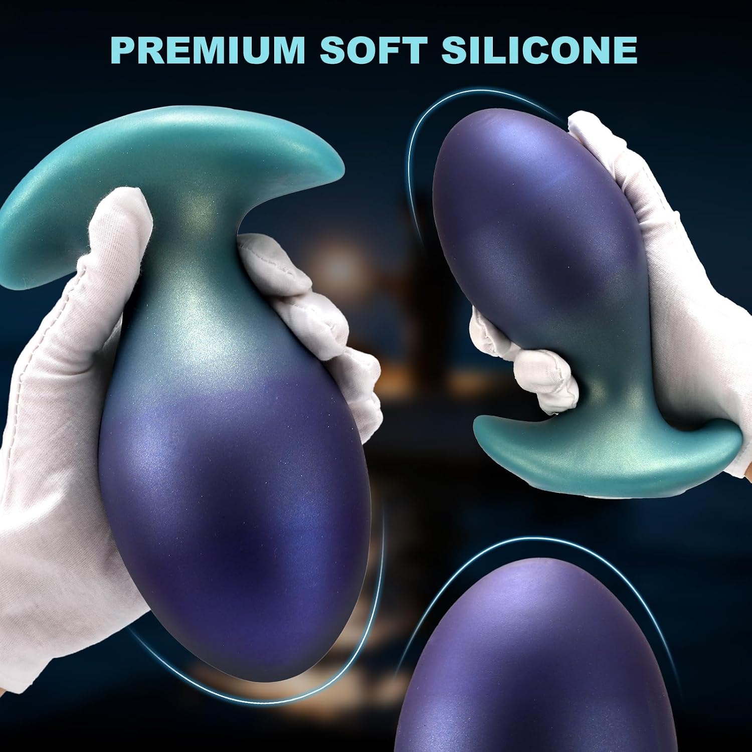 Anal Plug Trainer, Wearable Egg-Shaped Butt Plug with T-Base, Silicone Anus Dilator Anal Ball Monster Dildo Prostate Massager G-spot Sex Toy for Couples Men Women Masturbation (XXL)