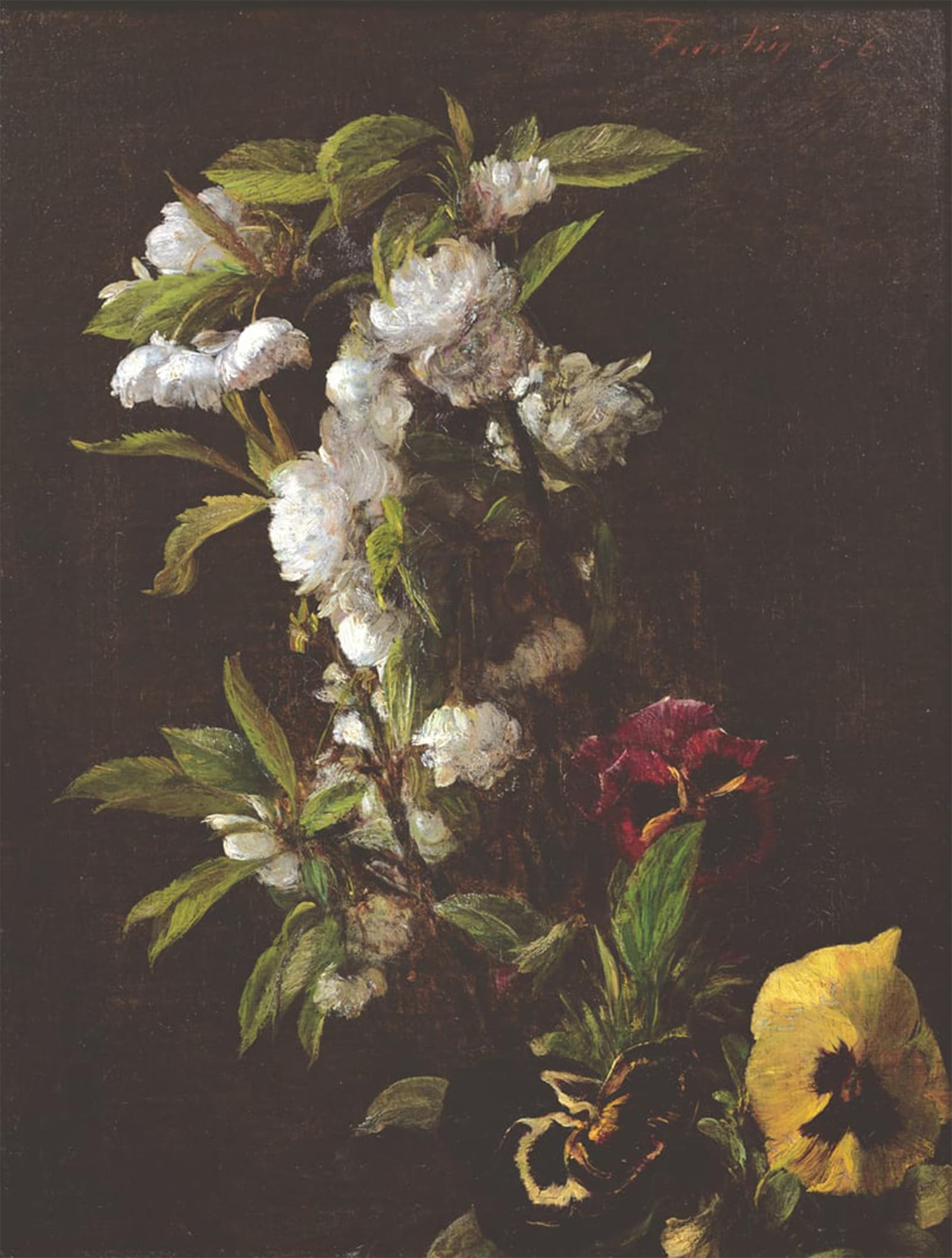 ARTXLXXBN Famous Painting Art Wall Decor Abstract Art Picture Flowers by Ignace Henri Jean Fantin Latour Animal Pictures for Home Decor 60x90cm