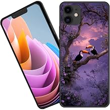 for iPhone 12 Pro Case,Premium Soft Silicone Rubber Full-Body Protective Bumper Case for iPhone 12 Pro,Bird on Branch in Forest