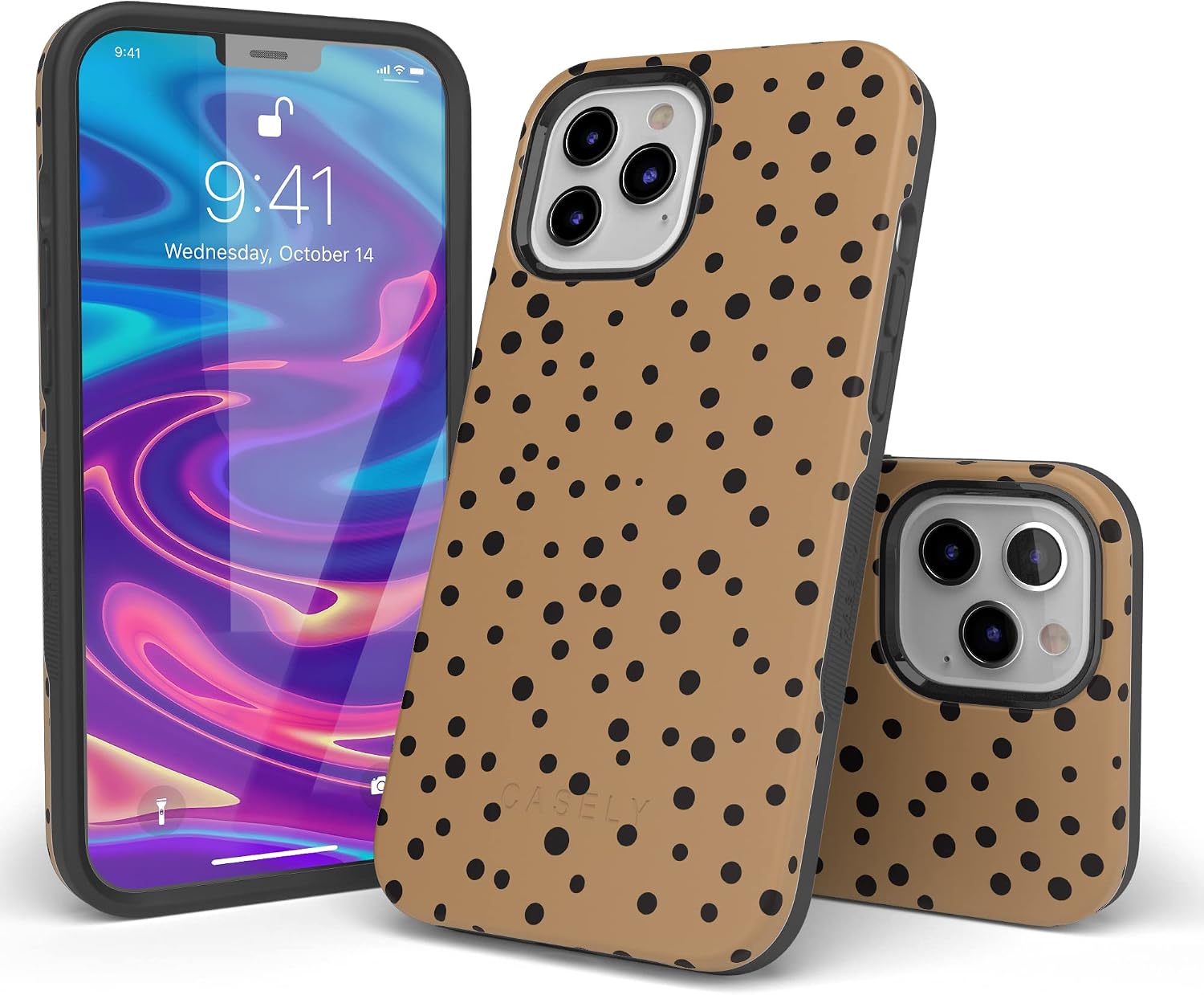 Casely iPhone 12 Pro Max Case | Spot On | Dotted Animal Print | Bold Protective Design