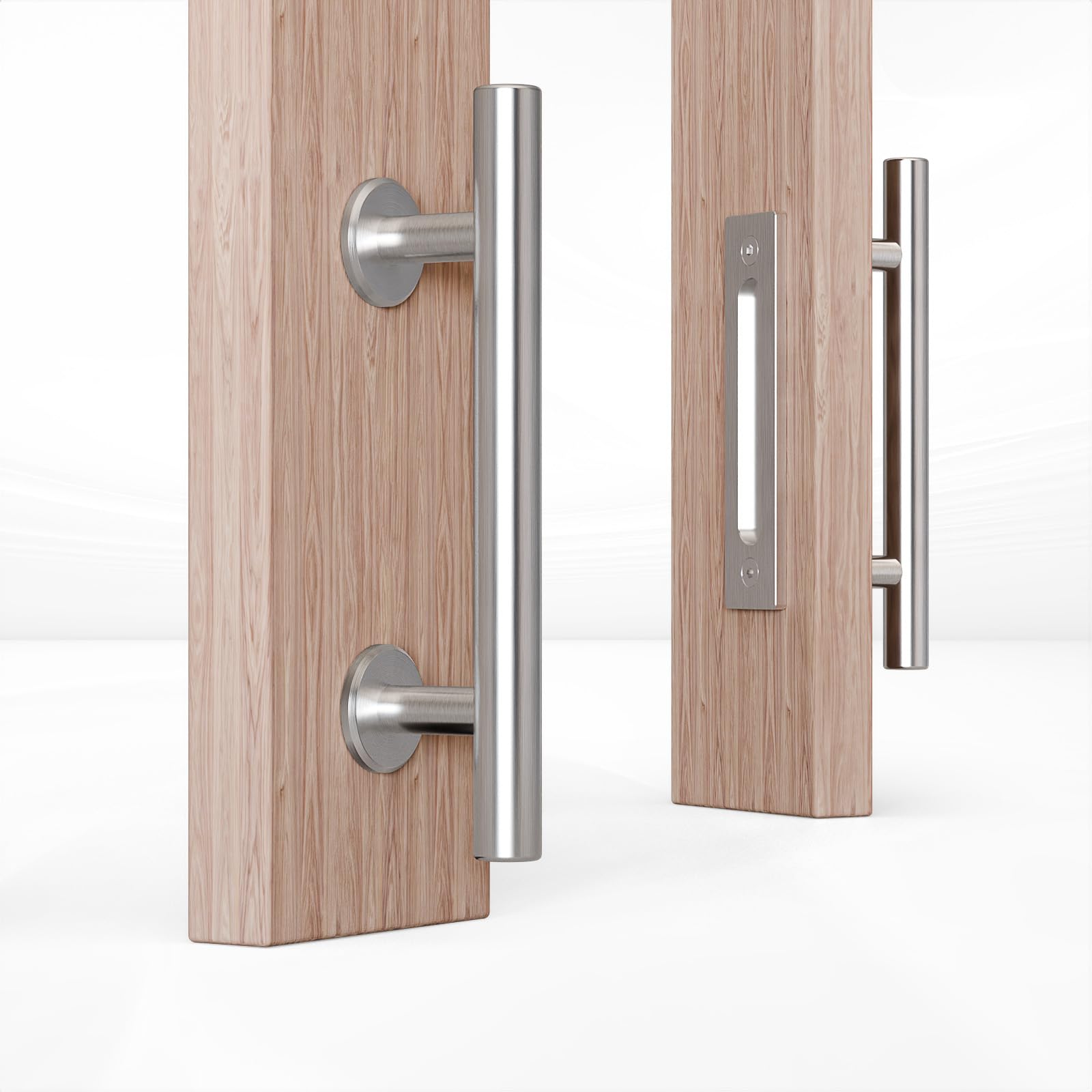 30CM Manija De Puerta Corredera De Acero Inoxidable, Mango de Puerta De Granero, Moderno, Plata (1 Unidad)