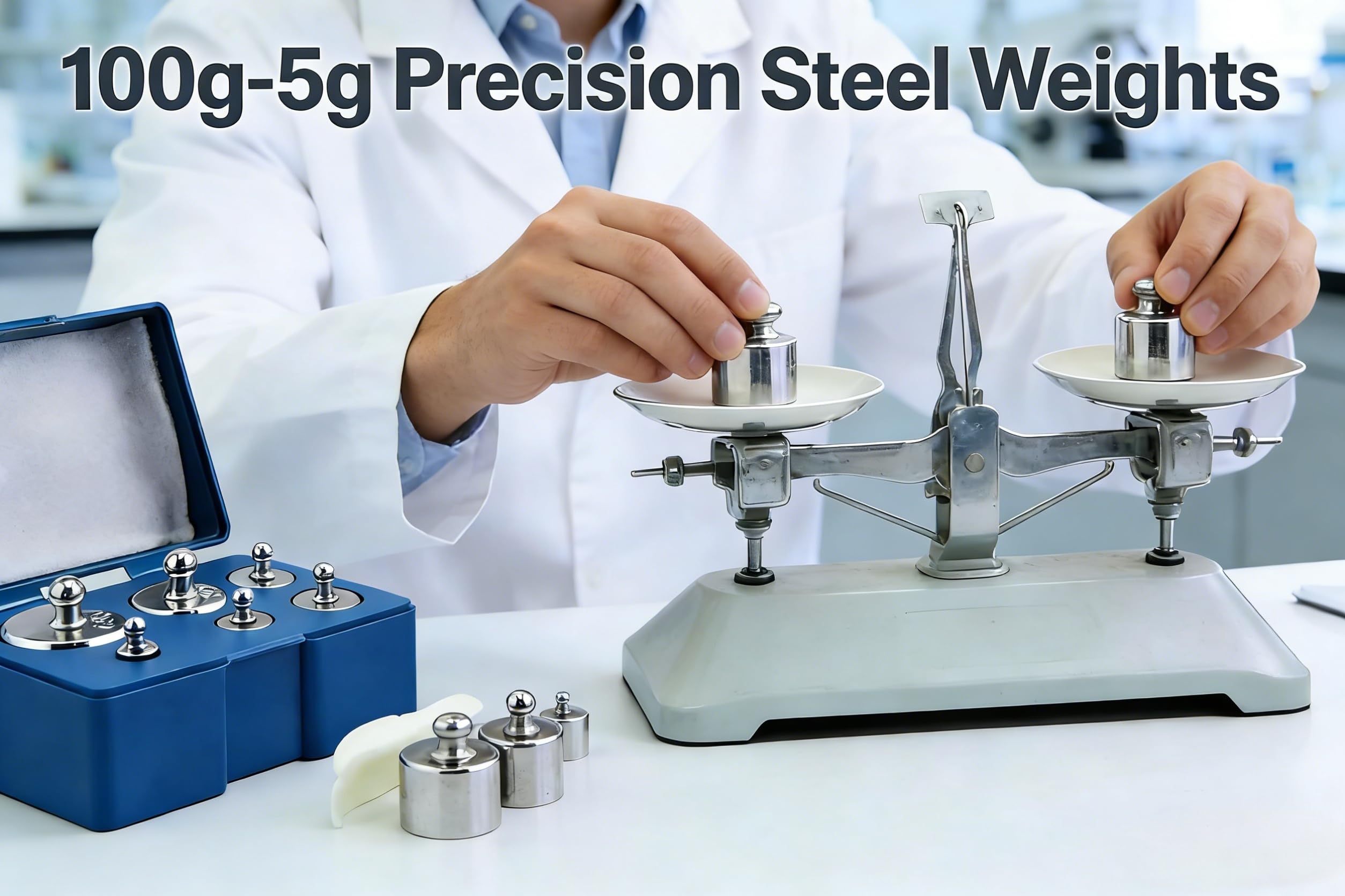 MAGIKON Steel Calibration Weight Kit, M2 Class 205g (100/50/20/10/5g) — Amazon image 2