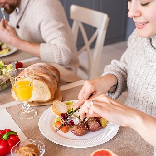 Miniatura 6 de Kitiok - Juego de 20 cubiertos plateados para 4, utensilios de cocina de acero inoxidable, cubiertos de restaurante, hogar, fiesta, pulido con