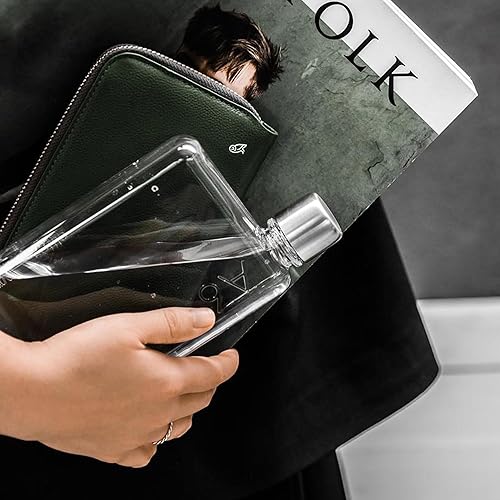 Miniatura 3 de memobottle A6 La botella de agua plana diseñada para caber en tu bolsa, sin BPA, 12 onzas (12.7 fl oz)