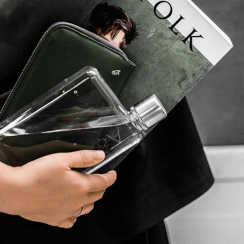 memobottle A6 Lapos Kulacs 375ml - BPA Mentes Fémhatású Ivópalack Edzéshez és Mindennapi Használatra
